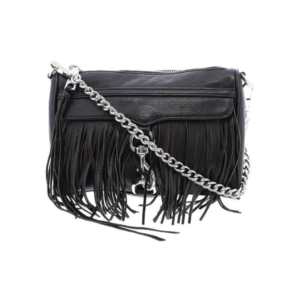 Rebecca Minkoff Black Crossbody Bag with Silver Chain